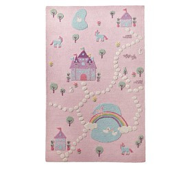 3-D Activity Unicorn Castle Play Rug | Pottery Barn Kids