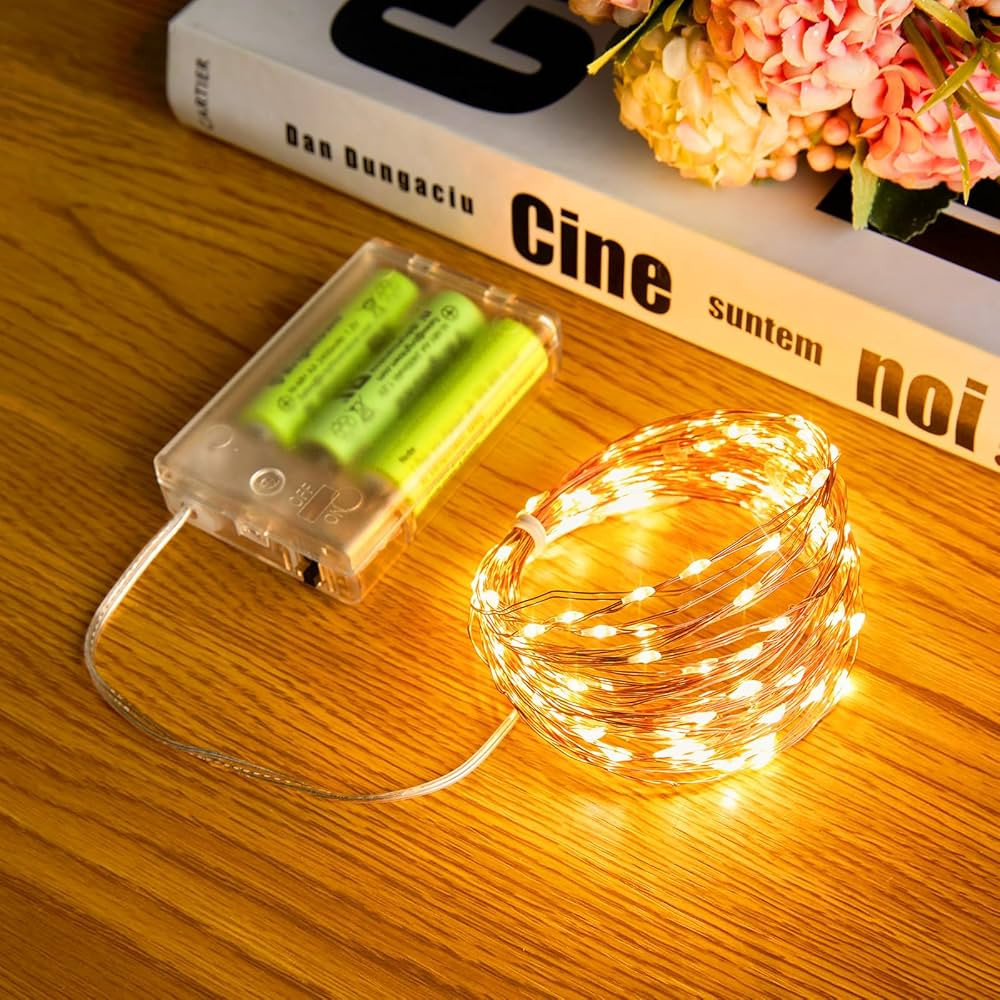 Minetom Fairy String Lights, 33Ft 100 LED Mini Battery Operated Fairy Lights Copper Wire Twinkle ... | Amazon (US)