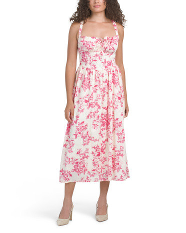 Corset Waist Toile Maxi Dress | TJ Maxx