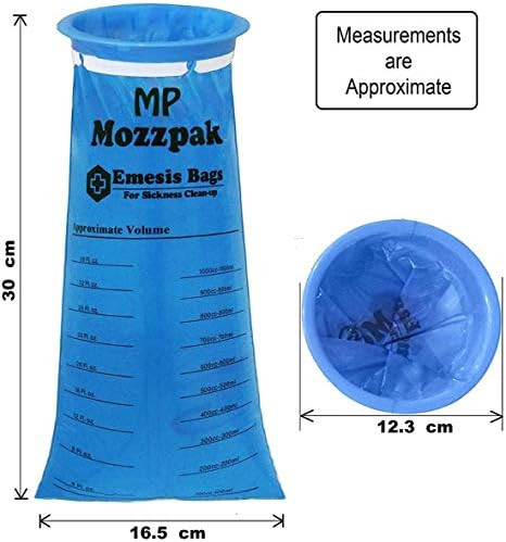 MP MOZZPAK Vomit Bags – 24 Pack – 1000ml Emesis Bags – Leak Resistant, Medical Grade, Portable, Disp | Amazon (US)