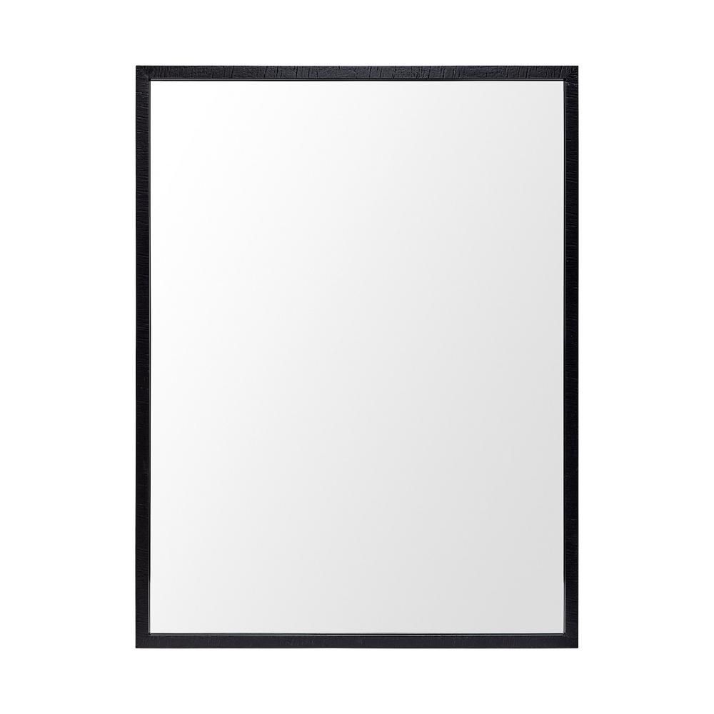 Mercana Large Rectangle Black Modern Mirror (41.5 in. H x 31.5 in. W)-MIRD235P3040DS - The Home D... | The Home Depot