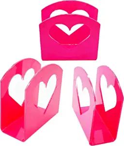 Acrylic Heart Napkin Holders for Tables ( 5"X5"X2") - Valentine's Day Cafe Pop Napkin Holders for... | Amazon (US)