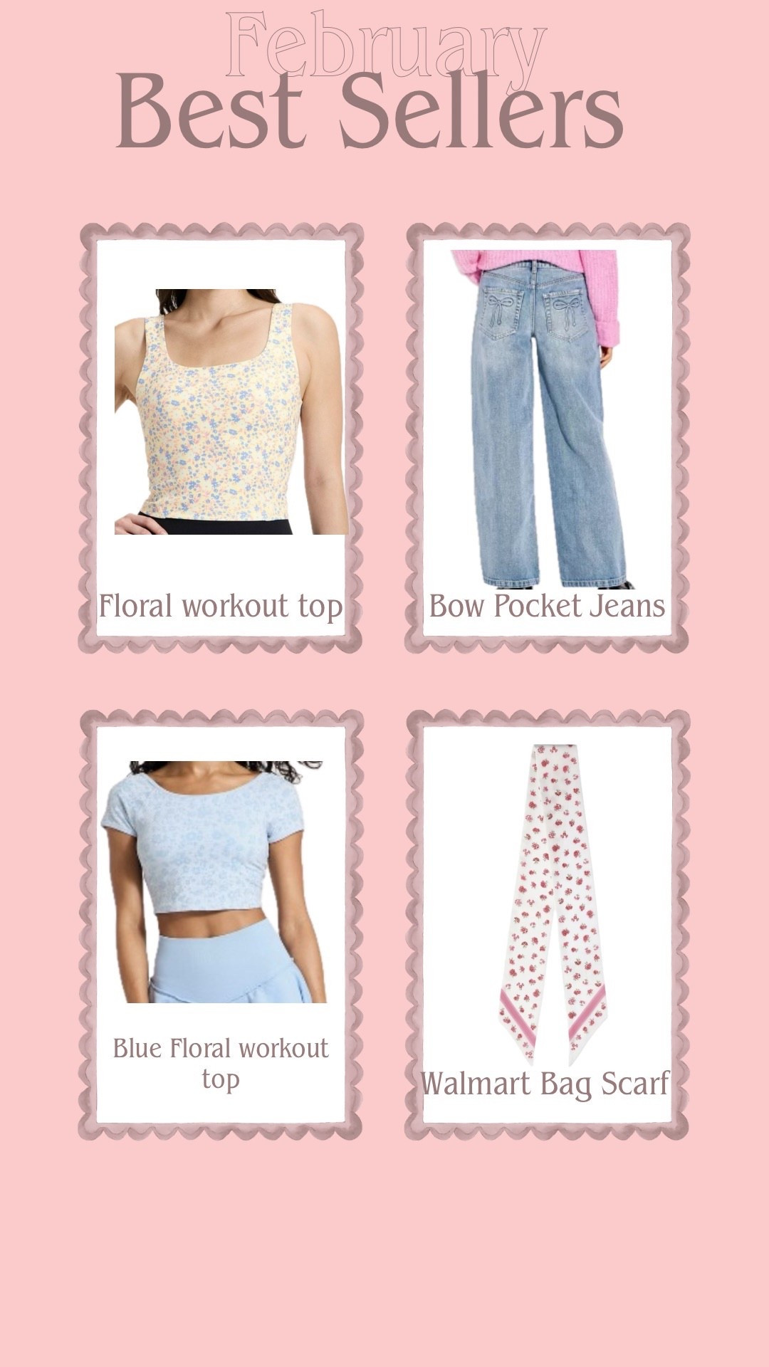 My February best sellers!! Target activewear, Walmart bag scarf and the bow jeans were a best seller again this month! 

#LTKSpringSale #LTKootd #LTKSeasonal
