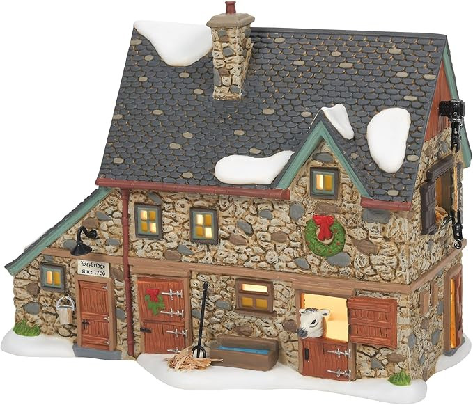Department 56 Dickens Village Huffam Fields Farm Lit Building, 6.61 Inch, Multicolor | Amazon (US)