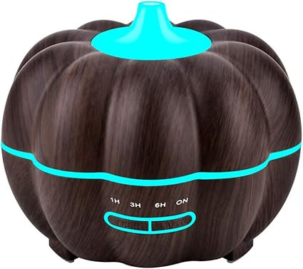 BESTOYARD Dark Wood Grain Aromatherapy Diffuser Essential Oil Diffuser Creative Pumpkin Shape Hum... | Amazon (US)