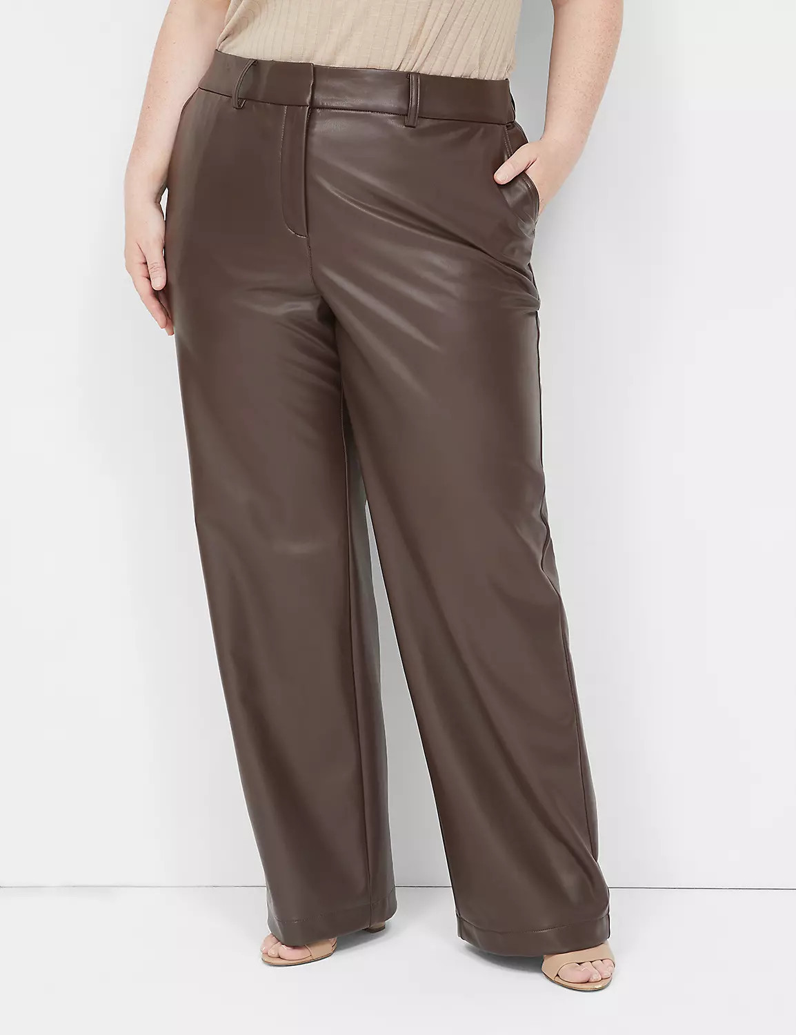 PLEATHER STRAIGHT LEG 1136340 | LaneBryant | Lane Bryant (US)
