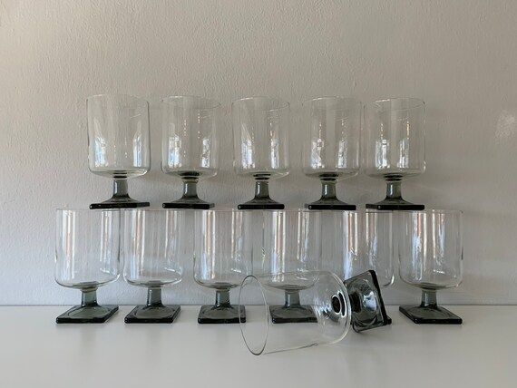Set of vintage Nordic Midnight Federal Glasses  Smoke | Etsy | Etsy (US)