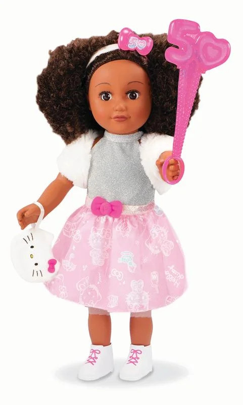 My Life As Poseable Hello Kitty 18" Doll, Dark Brunette Curly Hair, Brown Eyes, 50th Anniversary ... | Walmart (US)