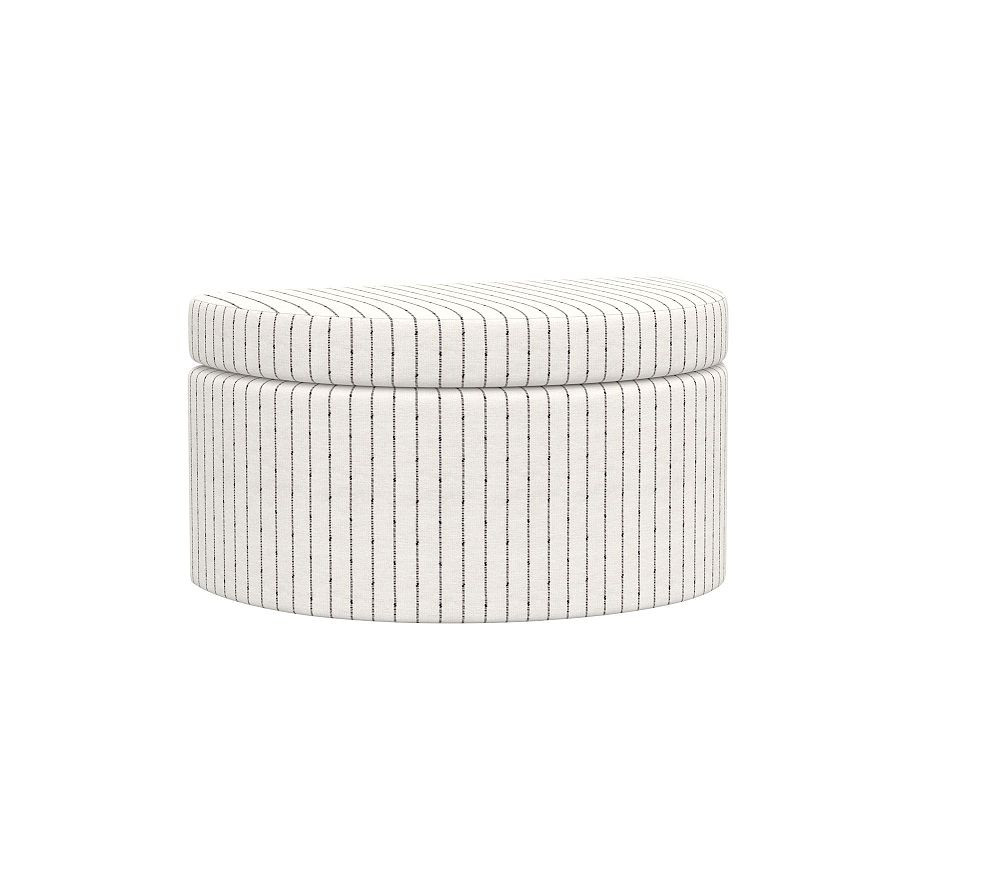 Chris Loves Julia Upholstered Ottoman | Pottery Barn Kids