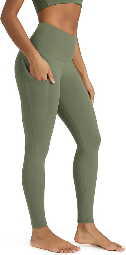 ODODOS Women's High Waisted Yoga Leggings with Pockets, Tummy Control Non See Through Workout Ath... | Amazon (US)