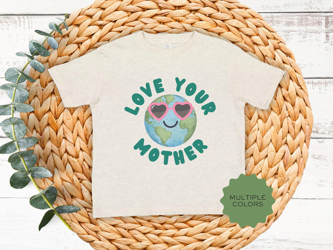 Earth Day Toddler T-shirt, Love Your Mother, Eco-Friendly Kids Top | Etsy (US)