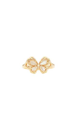 Mae Butterfly Ring in Gold & Golden Abalone | Revolve Clothing (Global)