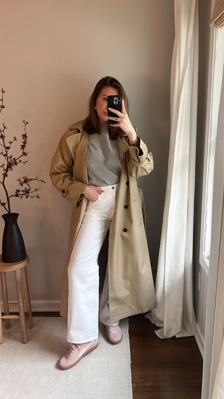today’s easy spring outfit from LOFT & Abercrombie - wearing a size medium in the trench coat and top!

Abercrombie Jeans | Loft Trench Coat | Abercrombie Shirt | Puma Sneakers | Pink Sneakers

#LTKfindsunder50 #LTKfindsunder100 #LTKsalealert