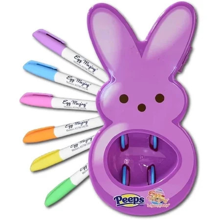 The Eggmazing Egg Decorator - Peeps Bunny - Arts and Craft Set Includes 6 Colorful Quick Drying, Non-Toxic Markers - Purple | Walmart (US)