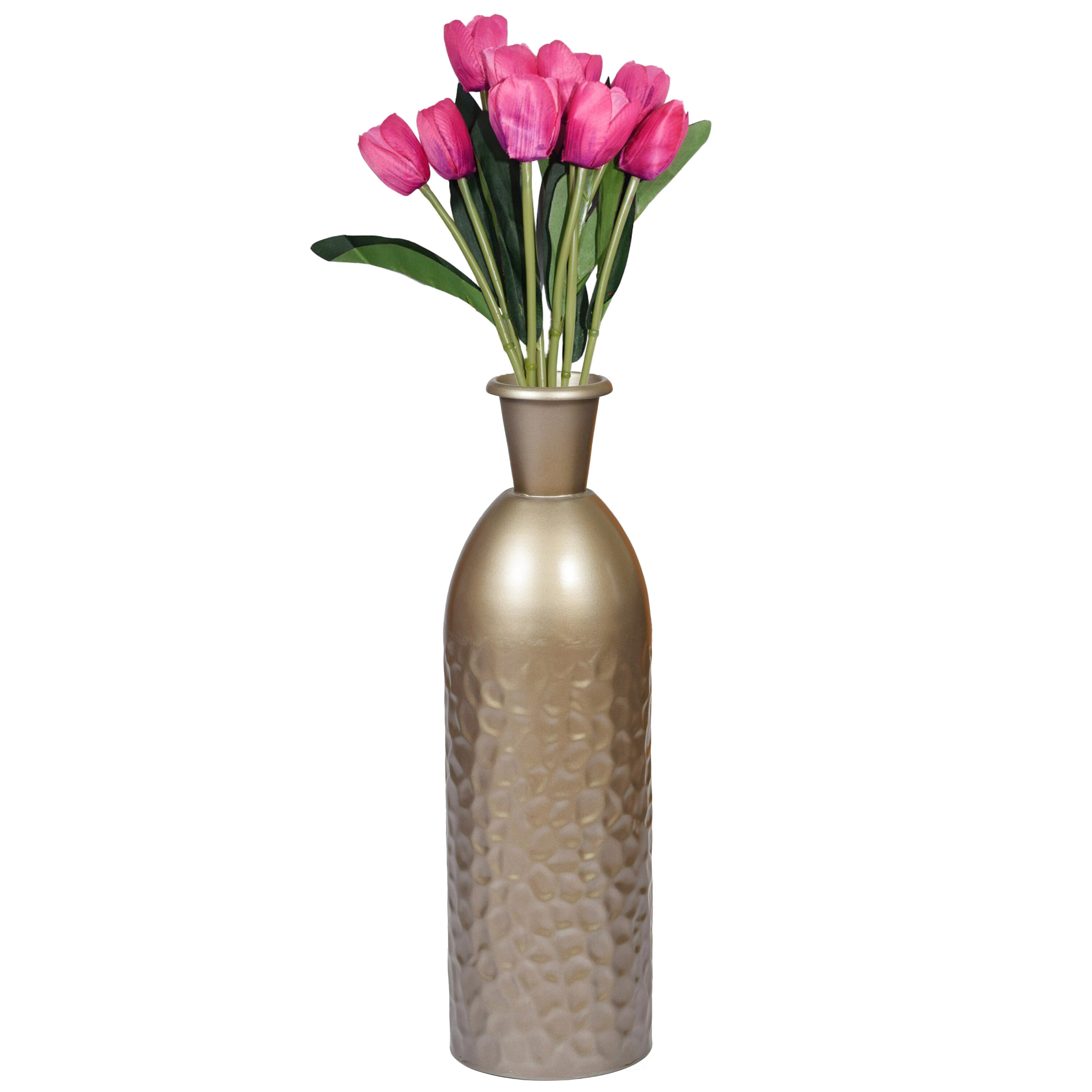Uniquewise Off-white Iron Modern Vase one_size | QI004129.L | Lowe's