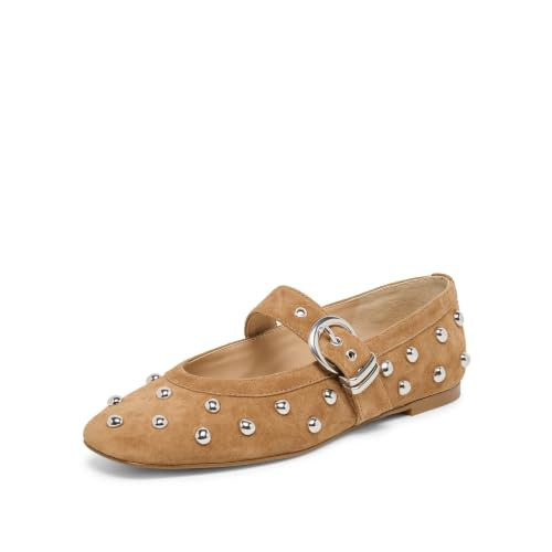 Dolce Vita Women's Mikel Stud Ballet Flat, LT Brown, 6 | Amazon (US)
