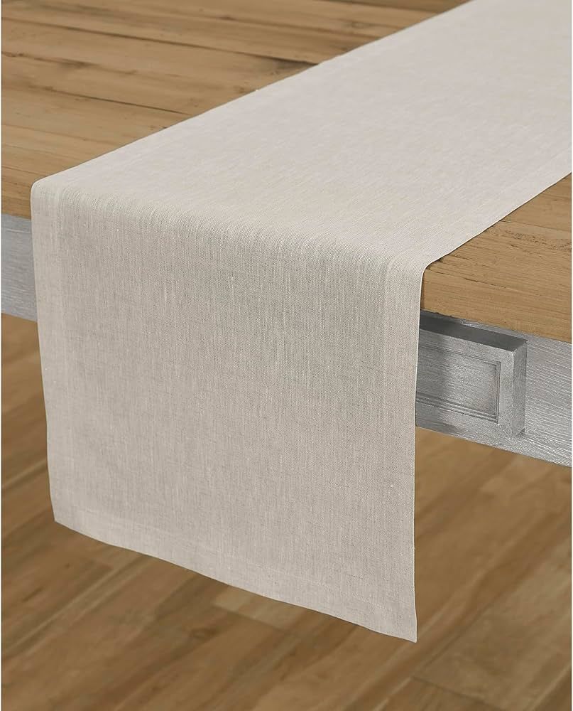 Solino Home Light Natural Linen Table Runner 36 inches – 100% Pure Linen 14 x 36 Inch Table Run... | Amazon (US)