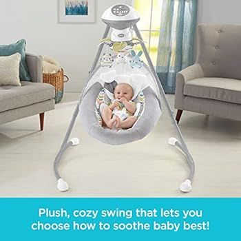 Fisher-Price Sweet Snugapuppy Swing, Dual Motion Baby Swing with Music, Sounds and Motorized Mobi... | Amazon (US)
