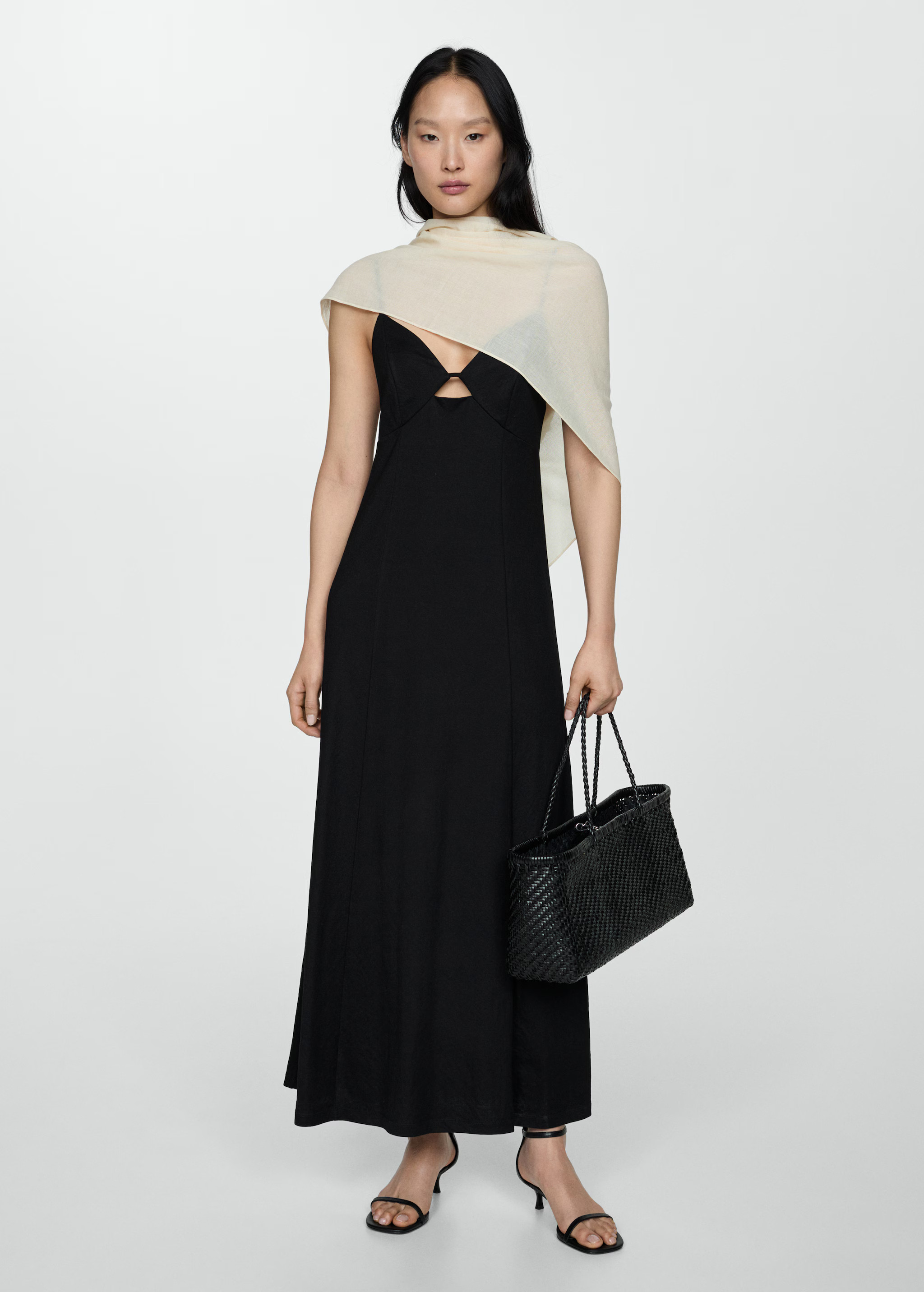 Long dress with straps | MANGO (US)
