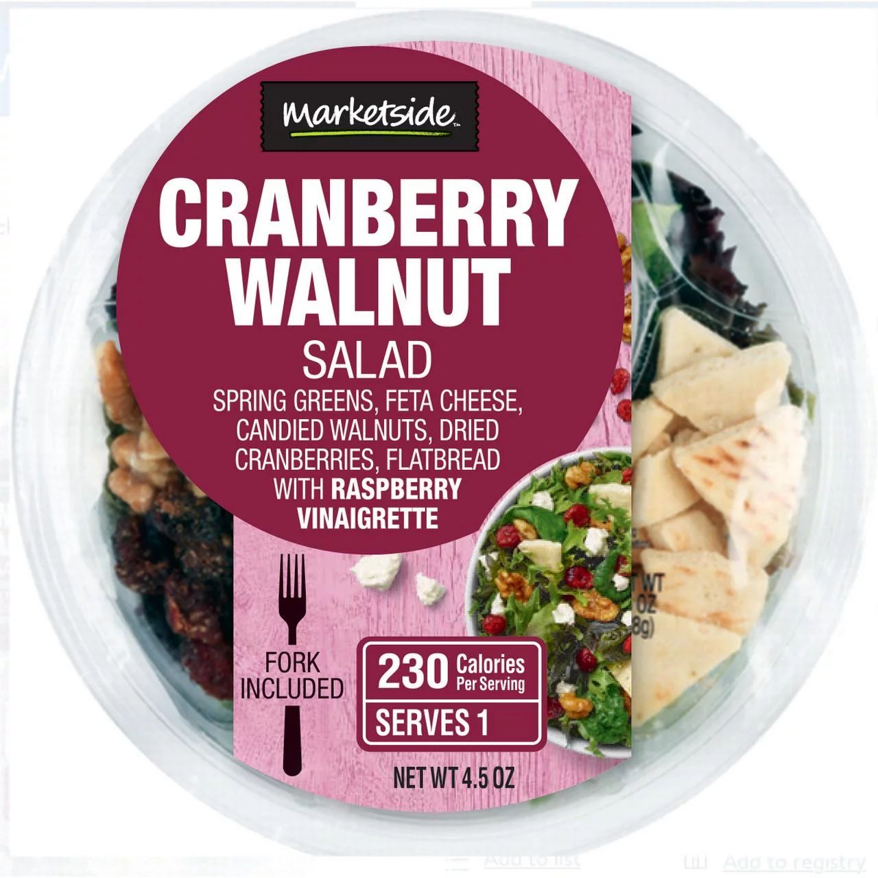 Marketside Cranberry Walnut Salad, 4.5 oz - Walmart.com | Walmart (US)