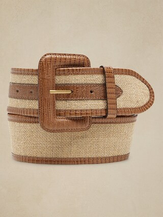 Heritage Linen & Leather Belt | Banana Republic (CA)