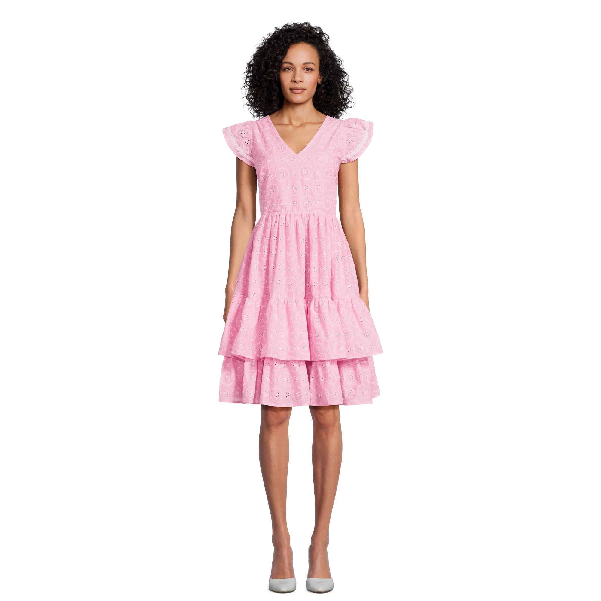 Simply Shabby Chic Just Me & Mommy Womens Matching Contrast Eyelet Dress, Sizes S-XXXL | Walmart (US)