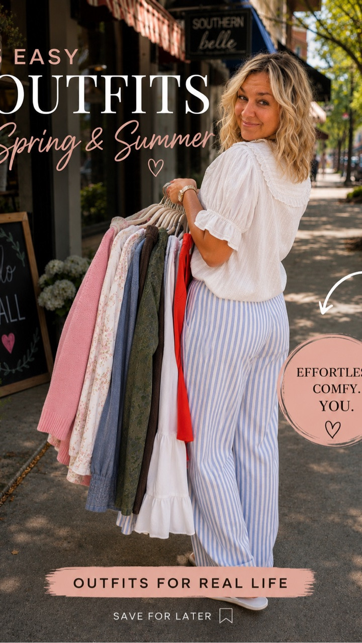 🌸Comment SHOP for links
🌸I may receive a small commission if you shop through my links (at no extra cost to you)
🌸Follow for more midsize over 45 ootd
-
These are the kinds of outfits I reach for again and again—comfortable, flattering, and easy to style for real life. Whether you’re running errands, meeting friends for lunch, heading to the farmers market, or packing for vacation, these looks make getting dressed simple.

Which outfit would you wear first? 💕