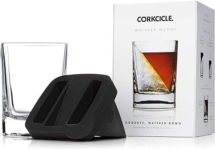 Corkcicle Whiskey Wedge - (Double Old Fashioned Glass + Silicone Ice Form) | Amazon (US)
