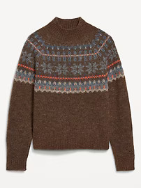 Holiday Print Mock-Neck Sweater | Old Navy (US)