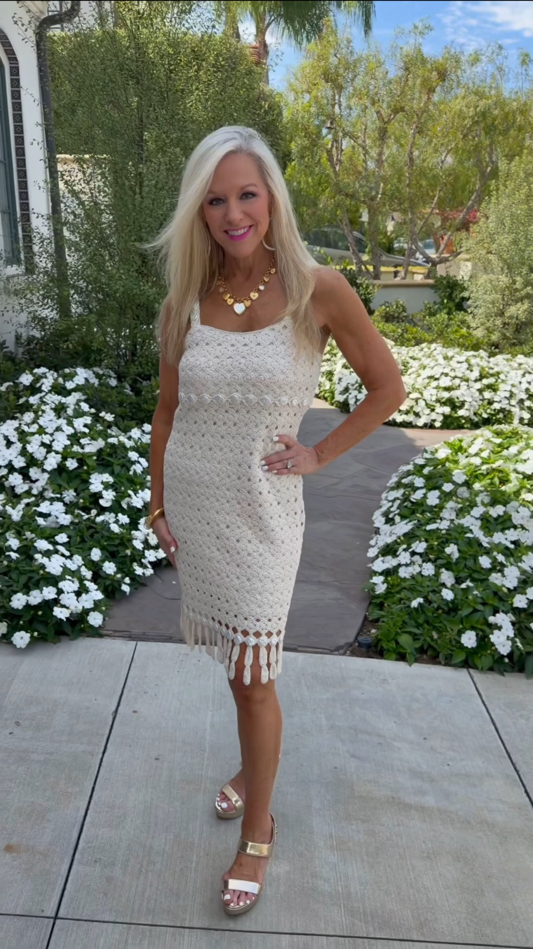 Such a beautiful dress - the crochet and pearl details are incredible! I am 5’4”, 113 lbs and wearing size XS. (Inez Shoes only, code: Amy15)

#LTKootd #LTKWedding #LTKgrwm