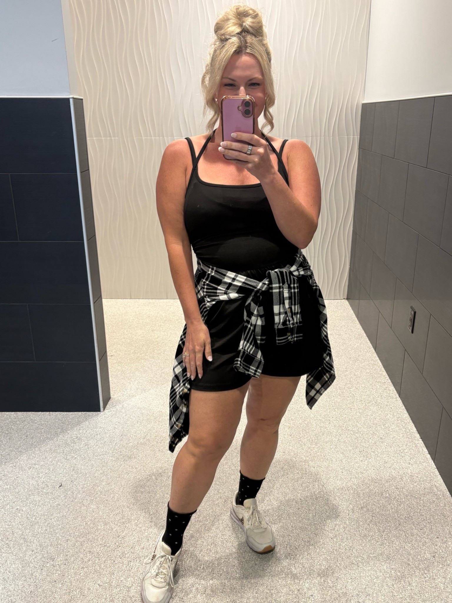This one piece romper is comfy and cute! I wore it to teach dance. Paired with my new fave polka dot socks!

Workout outfit. Women's romper. Women's workout outfit. Polka dot socks. Summer Outfit. Nikes

#LTKfitnessgoals #LTKgrwm #LTKootd

Comment SHOP below to receive a DM with the link to this post on my LTK ⬇ https://liketk.it/6drX4

#LTKfitnessgoals #LTKootd