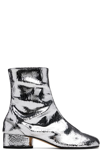 Silver Tabi Mirror Boots | SSENSE