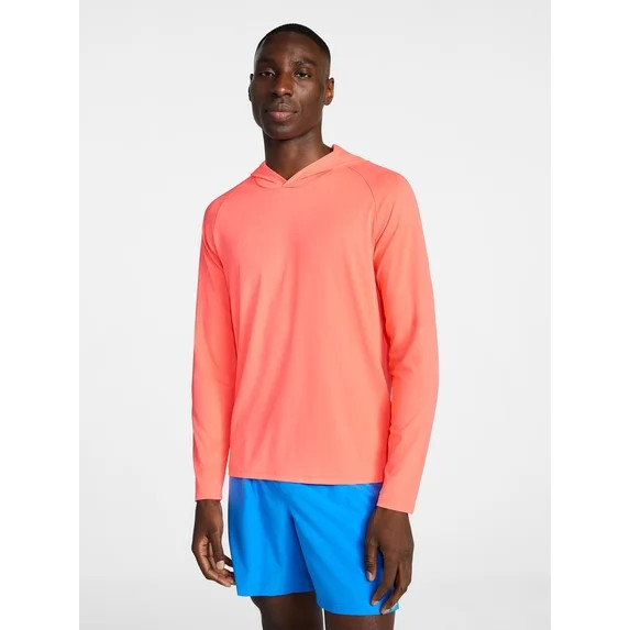 George Men's and Big Men's Hooded Sun Shirt with Long Sleeves, UPF 50+, Sizes S-3XL | Walmart (US)