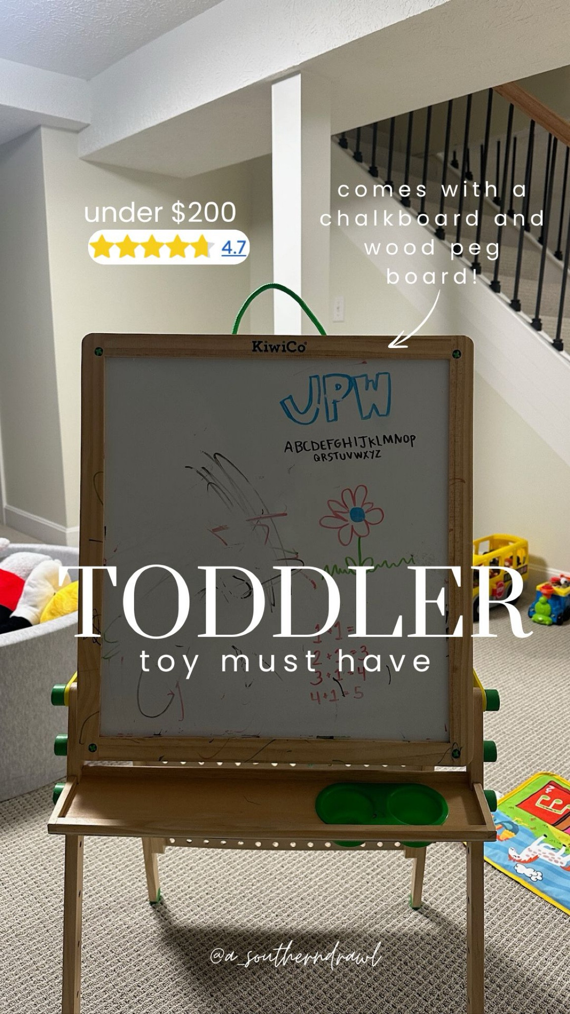 this toddler toy is a must! Comes with a peg board & whiteboard for endless activities🙌🏽💫🤍

toddler easel, toddler toy, Amazon find, toys for toddler, whiteboard, peg board, toddler activities, Grace White, A Southern Drawl

#LTKFamily #LTKHome #LTKKids