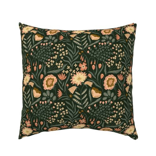 Becca - soothing greens, pinks, peaches Euro Pillow Sham byscarlette_soleil | Spoonflower