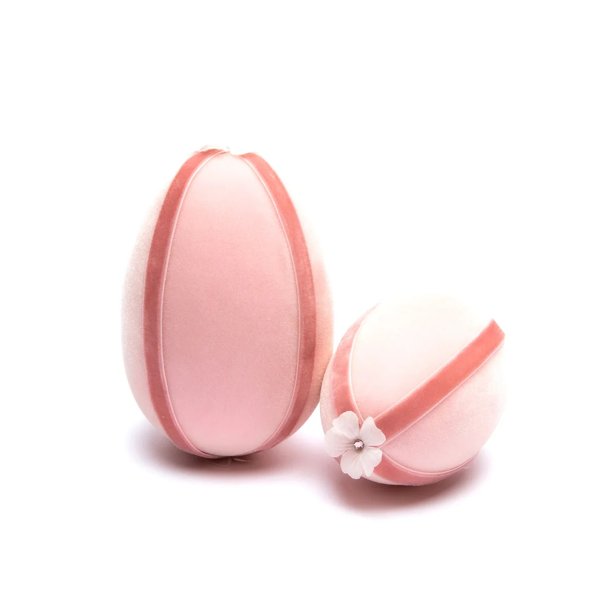 Blush Ribbon Trimmed Egg | Over The Moon