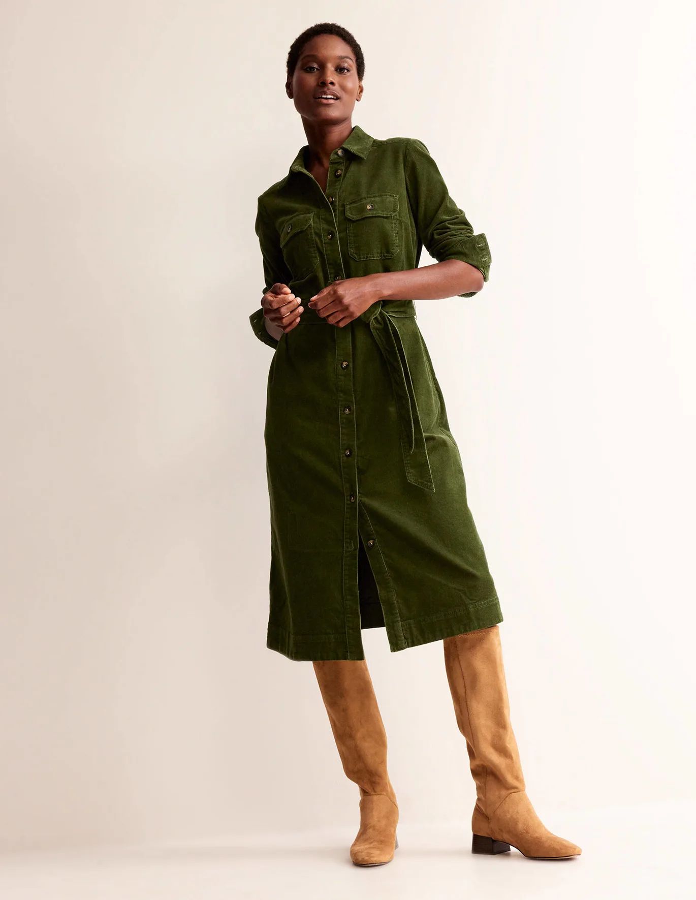 Eloise Cord Midi Shirt Dress | Boden (US)