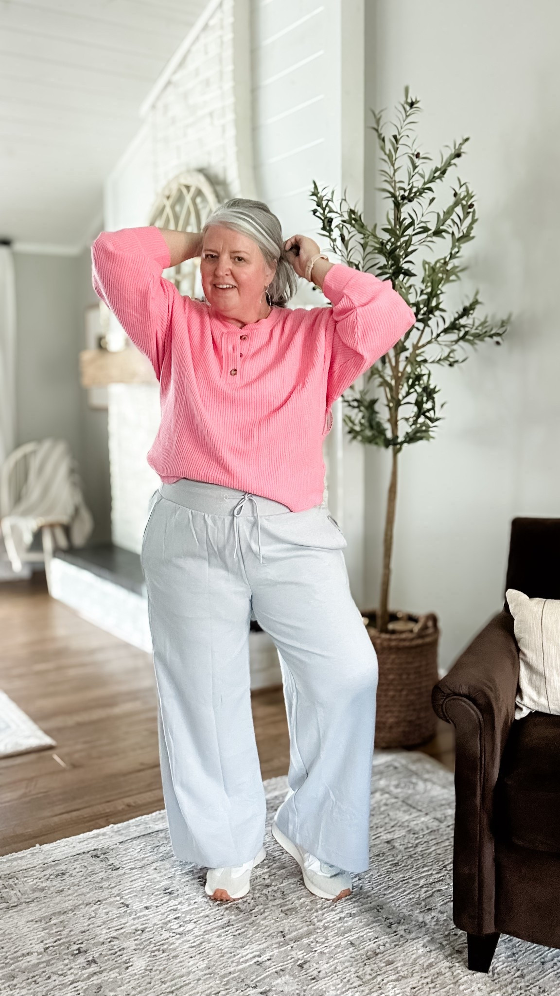 My favorite thermal Henley is available in 12 colors! Wearing the XL  and a XL in the dynamic fleece pants. 

Measurements for size reference:
5’5” || Bust 44” || Waist 40” || Hip 52” 

#LTKOver40 #LTKPlusSize #LTKMidsize