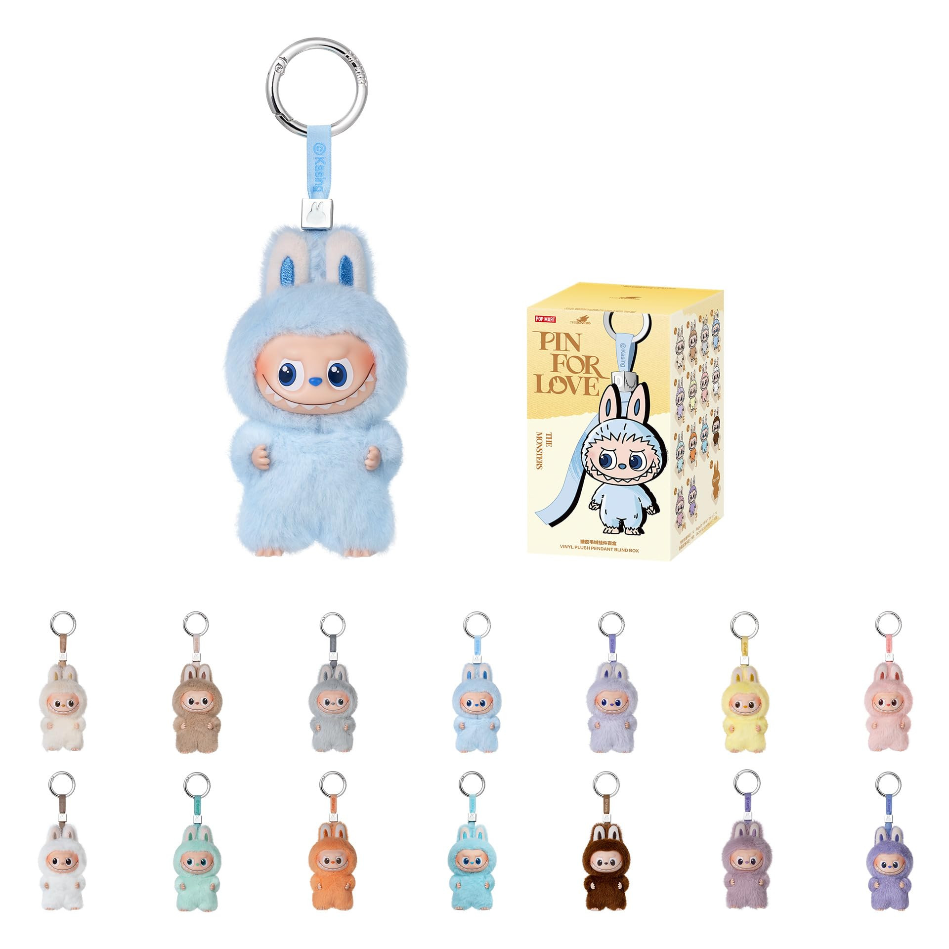 POP MART The Monster PIN for Love Series - Vinyl Plush Pendant Blind Box (A-M), Labubu Collectibl... | Amazon (US)