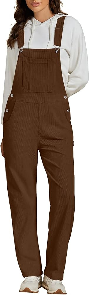 luvamia Corduroy Overalls for Women Bib Straight Leg Baggy Carpenter Adjustable Strap Fall Jumpsu... | Amazon (US)
