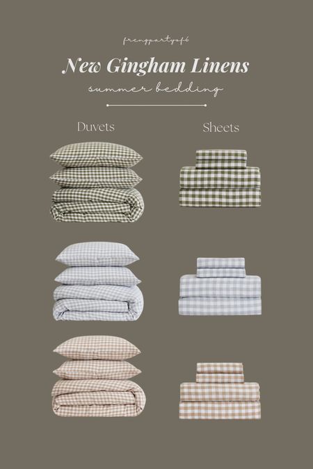 My olive linens now come in 3 gingham colors! These are the best quality linens for the price. We’ve had ours for a few years, and still LOVE them! These are so fun for summer!

#LTKHome #LTKStyleTip