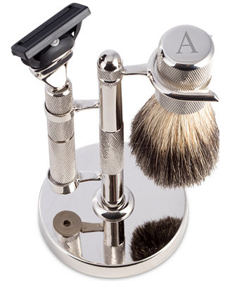 Men's Monogrammed Razor & Brush Set | Macys (US)
