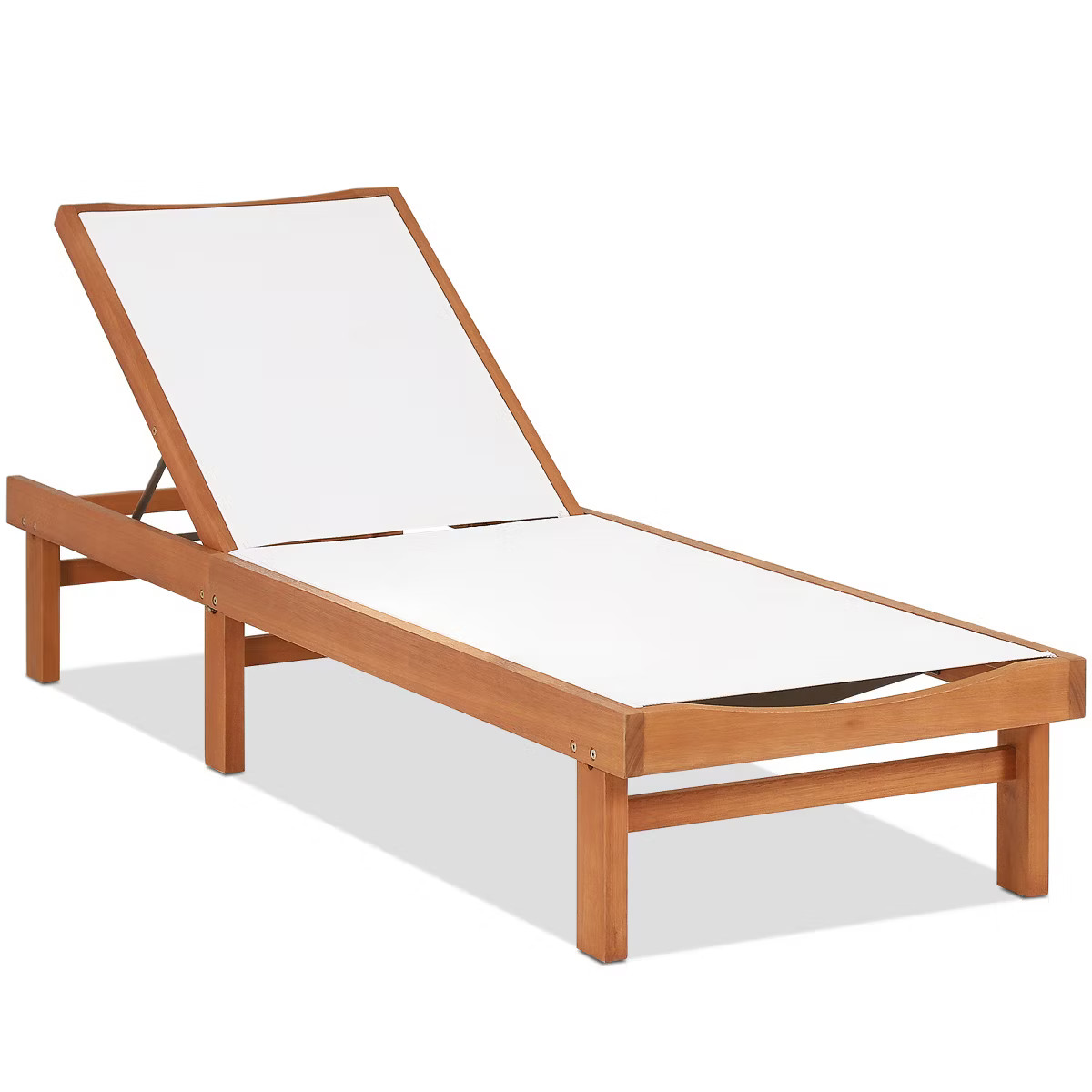 Tangkula 1PC/2PCS Outdoor Chaise Lounge Chair, Eucalyptus Wood Recliner w/ 5-Level Backrest, Brea... | Target