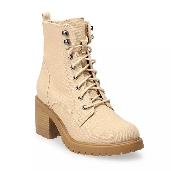 Sonoma Goods For Life® Spotted Women's High Heel Combat Boots | Kohl's