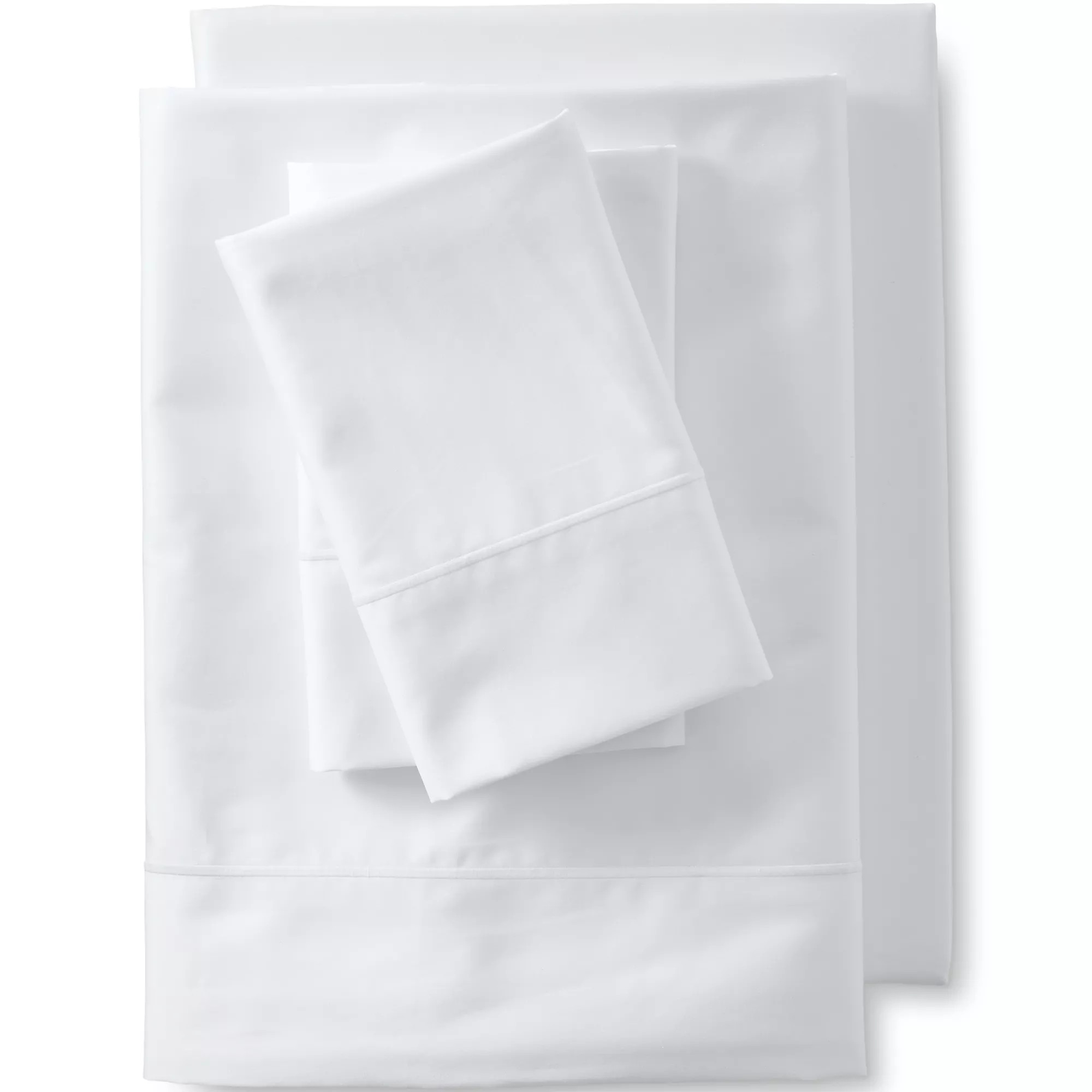 400 Thread Count Premium Supima Cotton Sateen Bed Sheet Set | Lands' End (US)