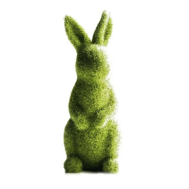 Easter Furry Flocking Bunny Garden Decorations Artificial Moss Bunny Easter Decoration Figurines ... | Walmart (US)