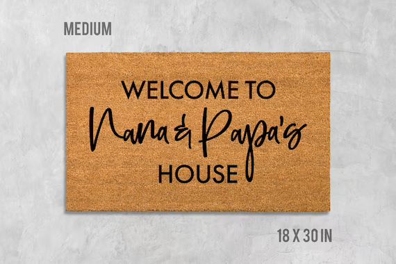 Welcome to Nana and Papas House Doormat, Grandparents Doormat, Birthday Gift, Anniversary Gift, G... | Etsy (US)