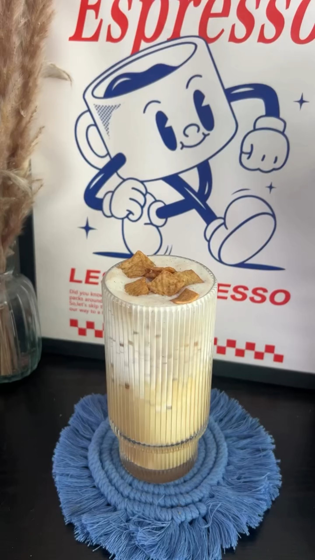 Welcome to another installment of my cereal milk latte series - today’s cereal is Cinnamon Toast Crunch! Let me know in the comments what cereal you want to see next!

Latte: 
•cinnamon toast crunch cereal milk
•bianco doppio @Nespresso 

Cold Foam -
•sweet cream creamer @chobani 
•heavy cream
•vanilla syrup 
•cinnamon
•top with cereal pieces 

✨I’m Meg, the Iced Coffee Connoisseur! I’m bringing you all things coffee — including fun at home recipes & honest reviews of coffee shops all across NJ✨

#icedcoffeeconnoisseurs #coffeeathome #athomecafe #athomecoffeerecipes #cerealmilklatte #cerealmilklatterecipe #coffeeinspo #coffeeathomerecipes #nespressorecipes #cinnamontoastcrunch #cinnamontoastcrunchlatte