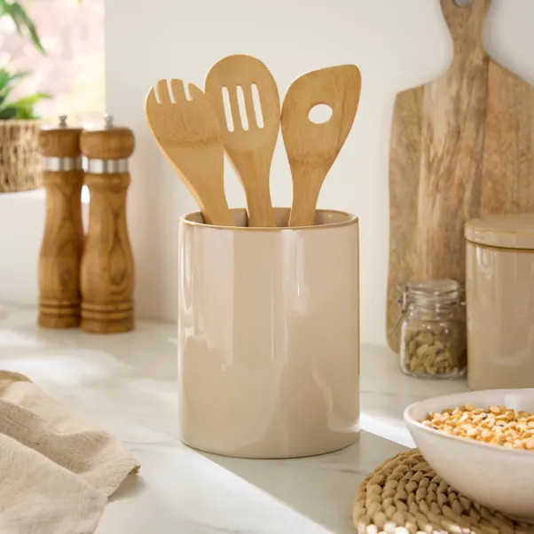 Reactive Glaze Stoneware Utensil Pot | Dunelm