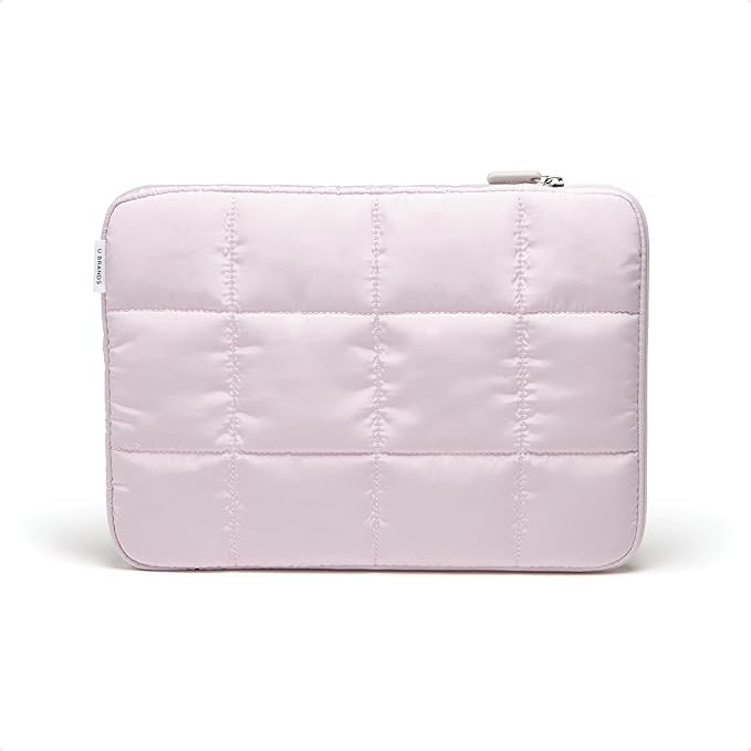 U Brands Nylon Puffer Medium Laptop Sleeve, 9.75" x 13", Petal Pink | Zipping Design | Computer A... | Amazon (US)